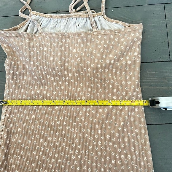 Floral Coquette Beige Slip Dress - Picture 8 of 9